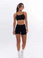 Conjunto Feminino Fitness Básico Shorts e Top - Preto