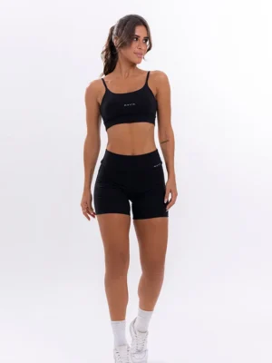 Conjunto Feminino Fitness Básico Shorts e Top - Preto